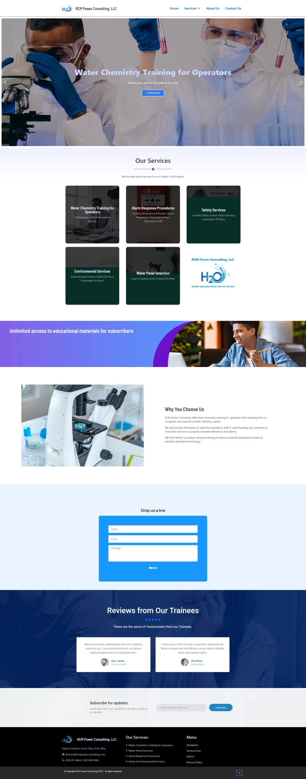 RCM Power Consulting, LLC Website Design